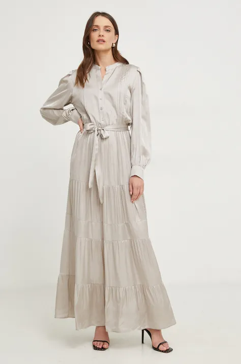Сукня Answear Lab колір срібний maxi розкльошена