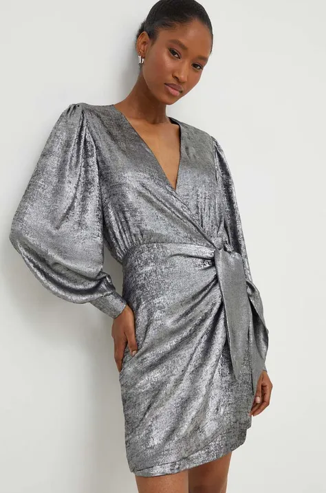 Платье Answear Lab цвет серебрянный mini прямая