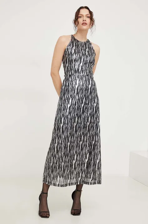 Платье Answear Lab цвет серебрянный maxi прямая