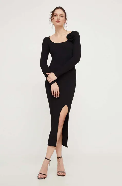 Сукня Answear Lab колір чорний midi облягаюча