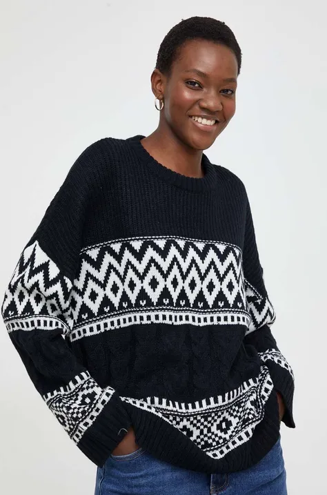 Answear Lab pulóver könnyű, női, fekete