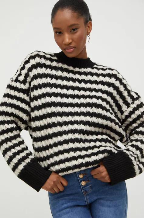 Пуловер Answear Lab дамски в черно от топла материя
