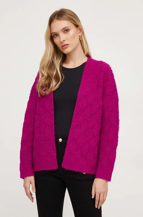 Answear Lab cardigan de lana culoarea roz, călduros