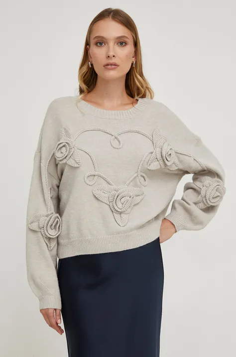 Answear Lab pulóver könnyű, női, szürke
