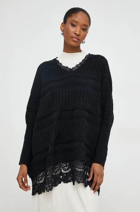 Pulover Answear Lab za žene, boja: crna