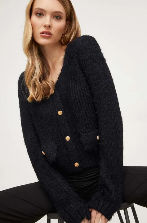 Пуловер Answear Lab дамски в черно от лека материя