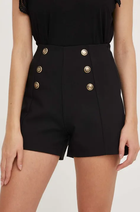 Answear Lab szorty X kolekcja limitowana BE SHERO damskie kolor czarny gładkie high waist