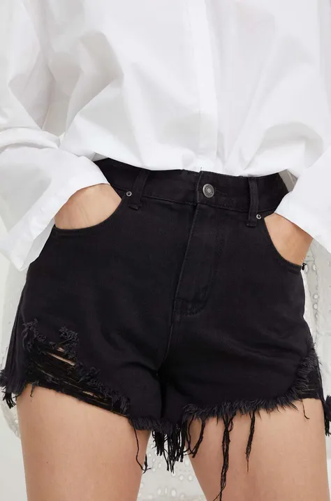 Jeans kratke hlače Answear Lab ženski, črna barva