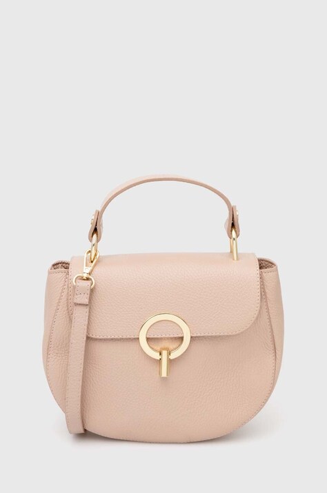 Answear Lab poseta de piele culoarea roz