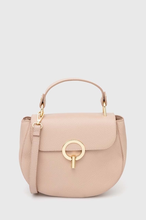 Answear Lab poseta de piele culoarea roz