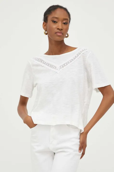 Βαμβακερό μπλουζάκι Answear Lab χρώμα: άσπρο