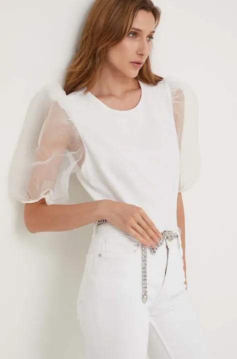 Bluza Answear Lab boja: bijela, glatka