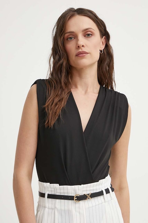 Bodi Answear.LAB za žene, boja: crna, bez uzorka