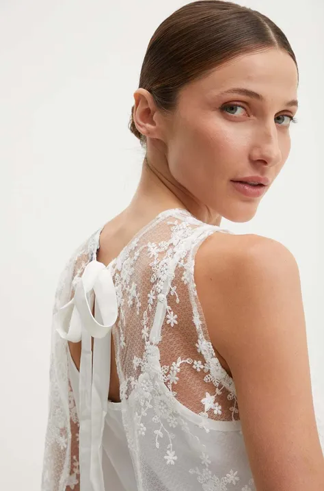 Bluza Answear Lab za žene, boja: bijela, cvjetni uzorak