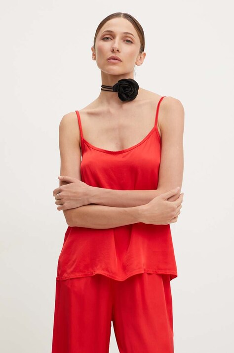 Answear Lab bluza femei, culoarea rosu, neted