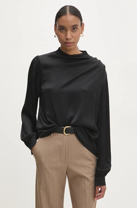 Answear Lab bluza femei, culoarea negru, neted