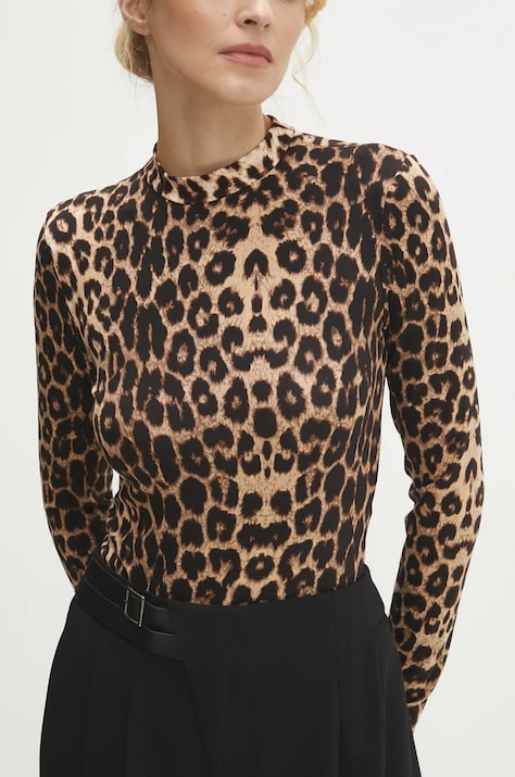 Боди Answear.LAB женские цвет чёрный узор