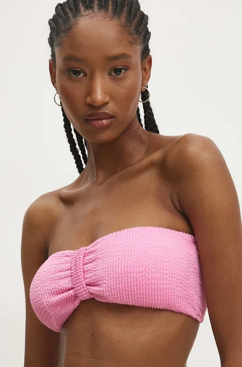 Answear Lab bikini felső rózsaszín, enyhén merevített kosaras
