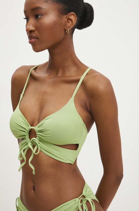 Bikini top Answear.LAB χρώμα: πράσινο