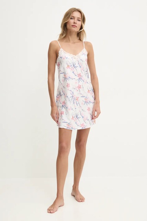 Noční košile Answear.LAB dámská, růžová barva, saténový