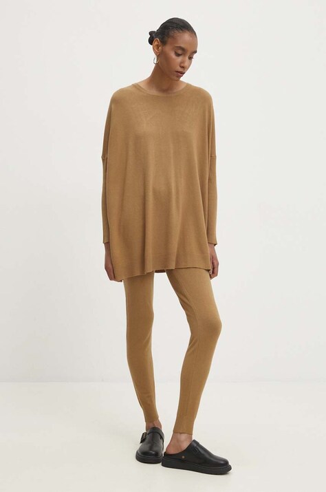 Answear Lab compleu femei, culoarea maro