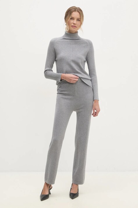 Answear Lab compleu din amestec de casmir culoarea gri