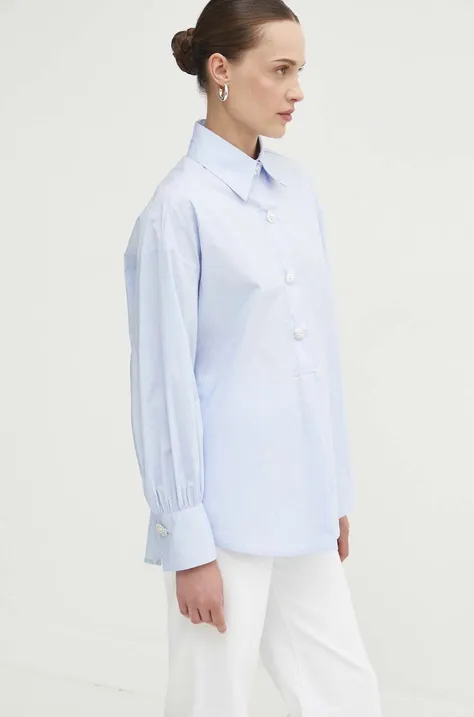 Хлопковая блузка Answear Lab женская однотонная