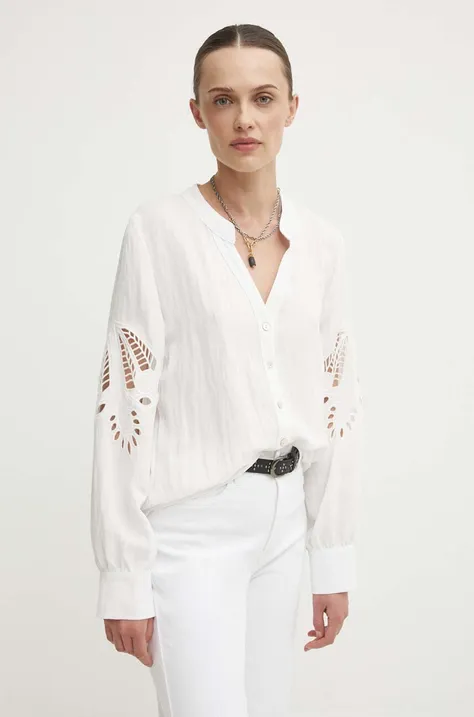 Bavlnená košeľa Answear Lab dámska, biela farba, voľný strih