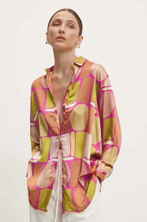 Košulja Answear Lab za žene, boja: narančasta, regular, s klasičnim ovratnikom