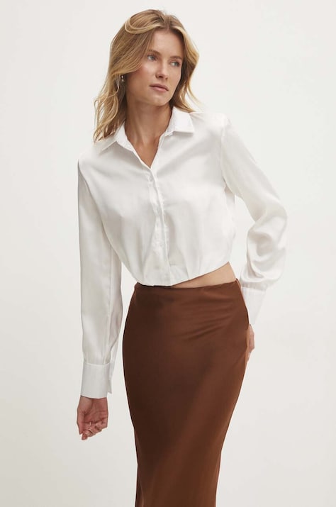 Answear Lab cămașă femei, culoarea alb, cu guler clasic, regular