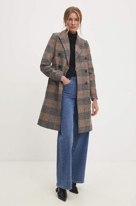 Пальто Answear.LAB жіночий колір бежевий перехідний