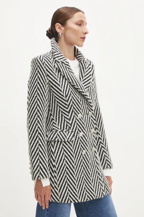 Answear Lab cappotto in lana colore bianco