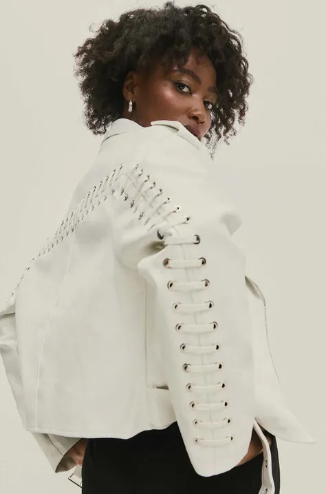 Куртка Answear Lab жіноча колір білий перехідна