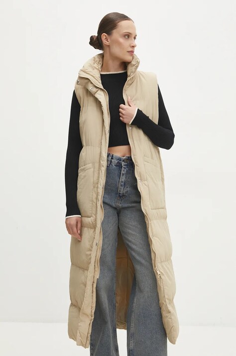 Αμάνικο μπουφάν Answear.LAB χρώμα: μπεζ