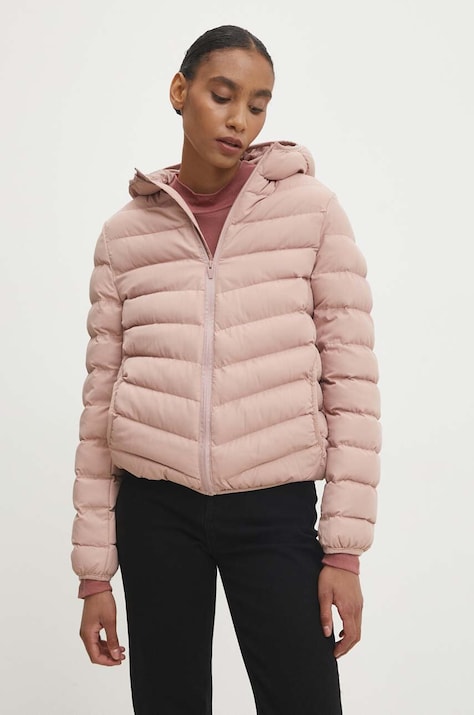 Answear Lab geaca femei, culoarea roz, de tranzitie