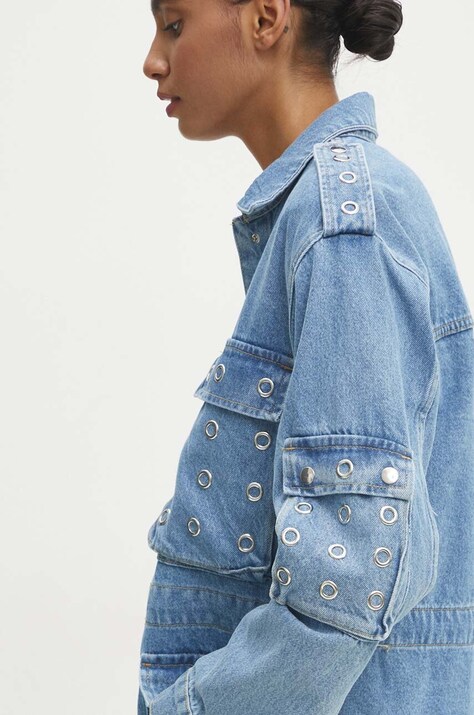 Answear Lab geacă din denim femei, de tranziție