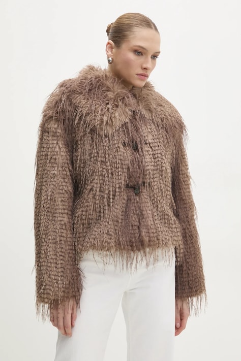 Μπουφάν Answear.LAB χρώμα: καφέ