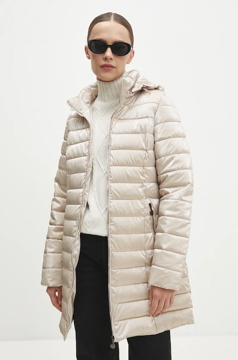 Bunda Answear.LAB dámska, béžová farba, prechodná