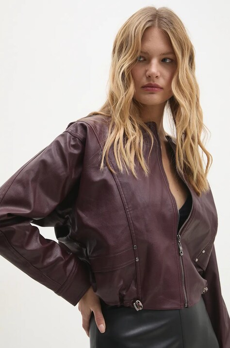 Answear Lab geaca femei, culoarea violet, de tranzitie