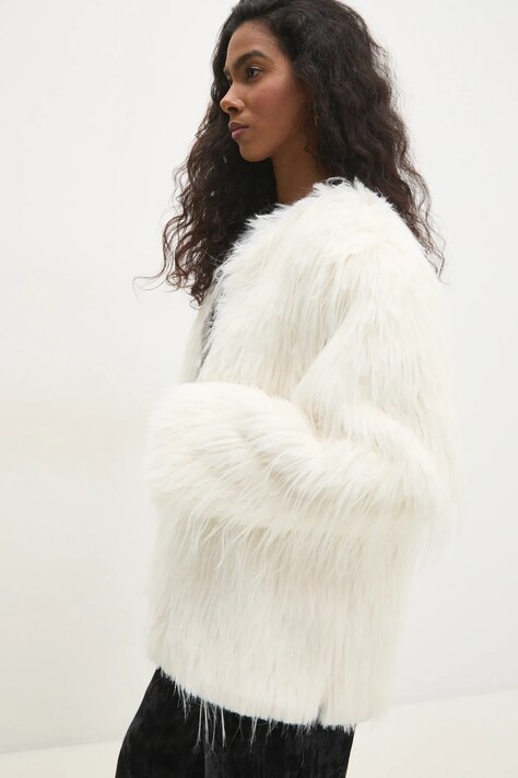 Bunda Answear.LAB dámská, bílá barva, přechodná