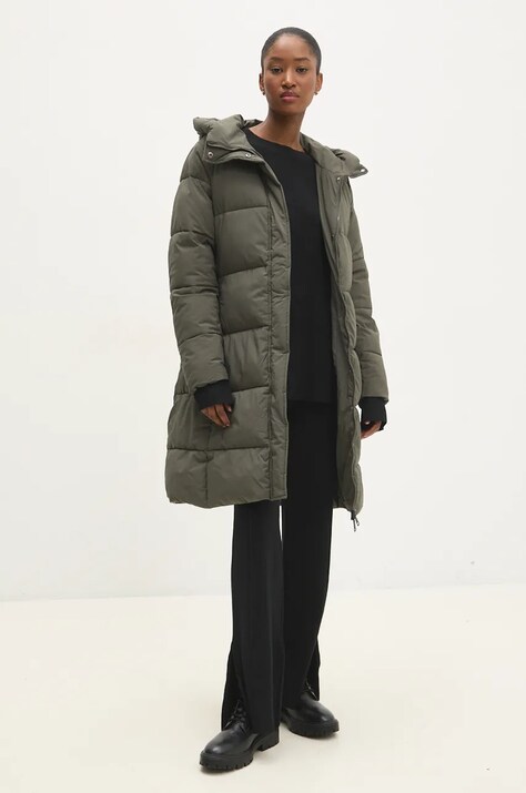 Answear Lab geaca femei, culoarea verde, de iarna