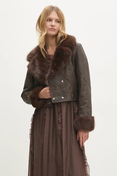 Яке Answear.LAB в кафяво преходен модел