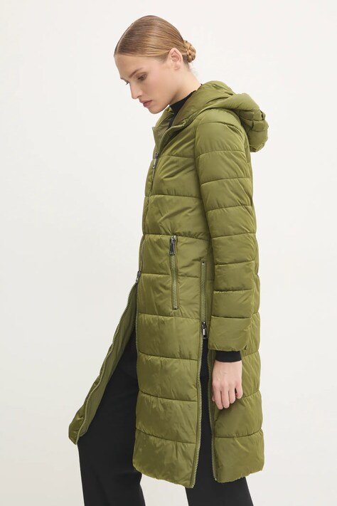 Answear.LAB kurtka damska kolor zielony zimowa