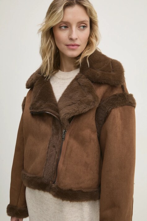 Куртка Answear.LAB женская цвет коричневый переходная