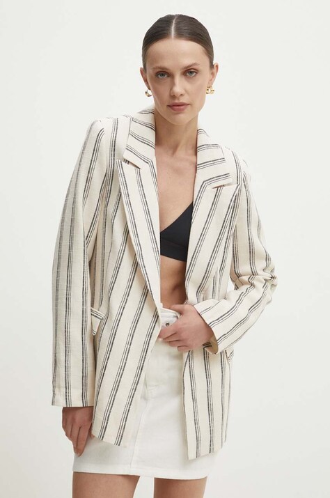 Answear Lab sacou culoarea bej, desfacut, modelator