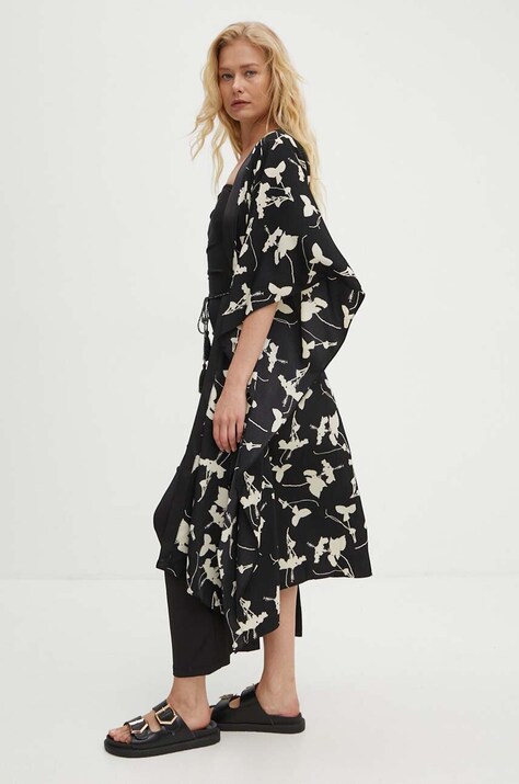 Answear Lab kimono culoarea negru, oversize, modelator