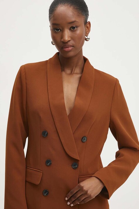 Σακάκι Answear.LAB χρώμα: καφέ