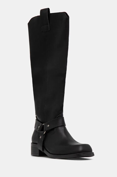 Answear Lab cizme femei, culoarea negru, cu toc plat