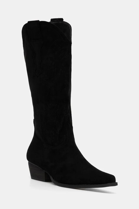 Answear Lab cizme femei, culoarea negru, cu toc drept