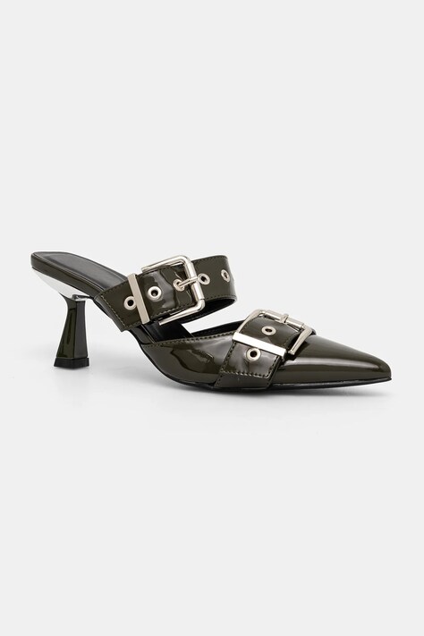 Answear Lab pantofi cu toc culoarea verde